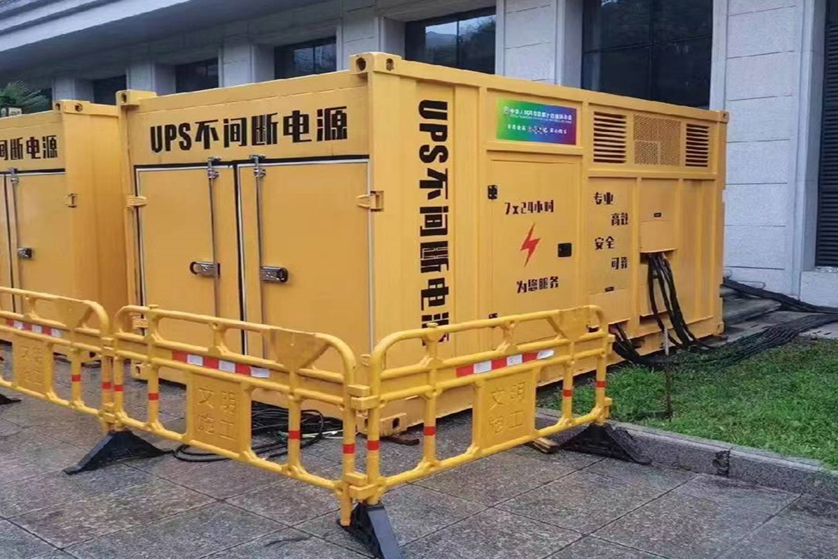 召陵发电机租赁施工现场